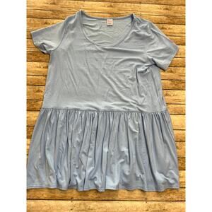 NWOT RicRac & Ruffles Made My Day Women’s Blue Peplum Top M